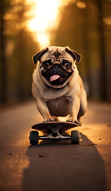 Download Pug, Dog, Skateboard. Royalty-Free Stock Illustration Image ...