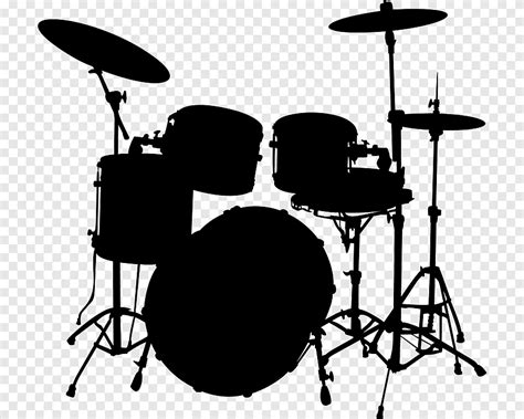 Drums Drummer Silhouette, drum, monochrome, drum png | PNGEgg