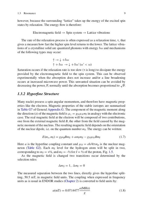 Principles and applications of esr spectroscopy