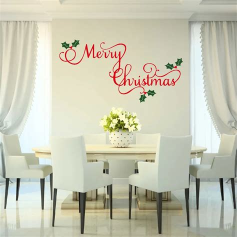 Merry Christmas Wall Decal Holiday Decor Christmas Vinyl Decal Wall Decors Home Stickers 680MX ...