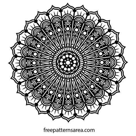 Circle Mandala Free Atocad DWG DXF File - FreePatternsArea