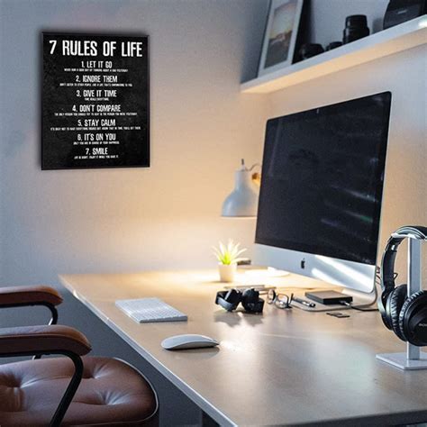 7 Rules of Life Motivational Poster | Grafton Collection