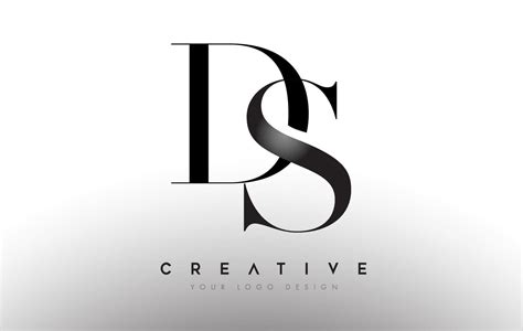 DS ds letter design logo logotype icon concept with serif font and classic elegant style look ...