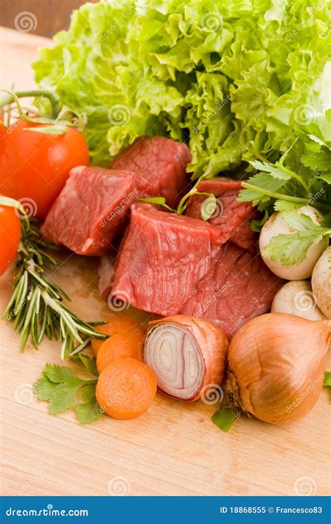 Diced meat with vegetables stock image. Image of nutrition - 18868555