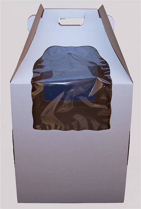 Tall Tiered High Cake Box with Handles and Window 10 Packs, 12 x 12 x ...