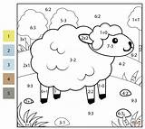 Math Color By Number Sheep  Free Printable Coloring Pages sketch template