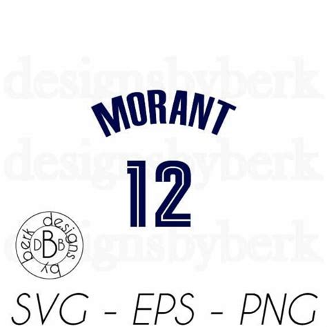 Ja Morant 12 Jersey PNG SVG EPS Clipart Clip Art Cut File | Etsy Israel