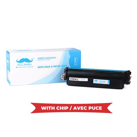 Remanufactured HP 414A W2021A Cyan Toner Cartridge - With Chip - Moustache® at InkJetSuperStore