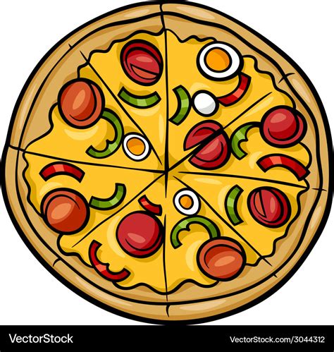 Italian pizza cartoon Royalty Free Vector Image