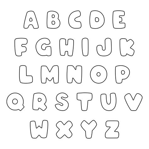 Alphabet Bubble Letters To Print - Printable Form, Templates and Letter