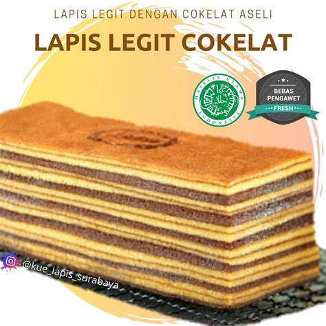 Kue Lapis Legit Coklat Asli Surabaya Basah Wisman denga Resep Kuno | Lazada Indonesia