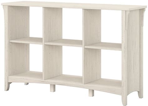 Salinas Antique White 6 Cube Organizer from Bush Furniture | Coleman ...