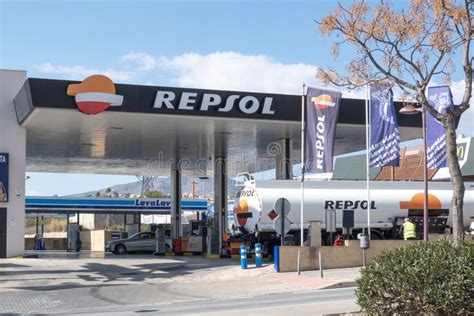 Finestrat, Spain - March 2, 2023: Repsol Gas Station. Repsol - Spanish ...