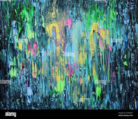 Abstract art painting with bright colors Stock Photo - Alamy