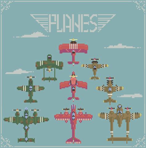 Pixel art planes by iPixl