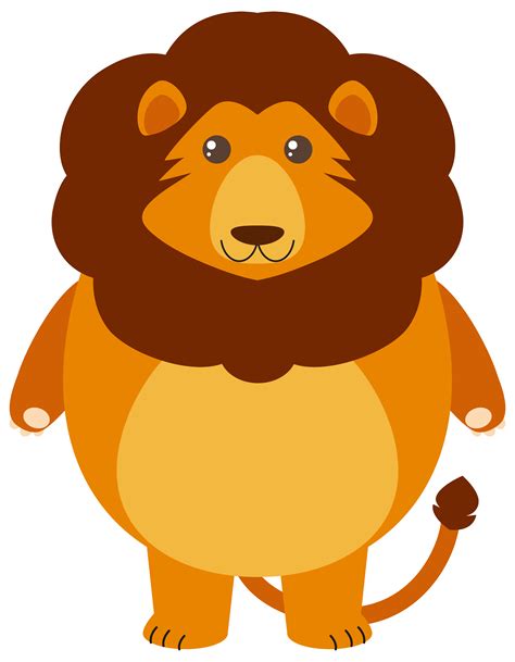 Fat lion on white background 304231 Vector Art at Vecteezy