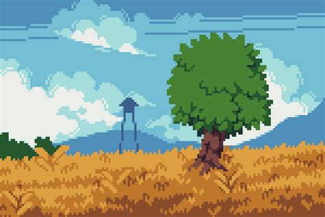 Pixilart - Pixel art landscape by AeaDraw