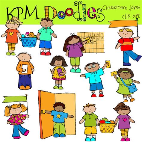 KPM Classroom helpers jobs Digital Clip art COMBO