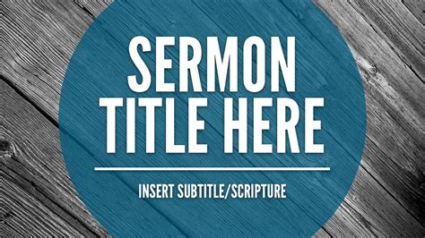 Free Sermon Slide Template – The Creative Pastor