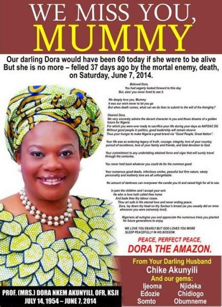 eGistOnline Magazine: Former NAFDAC Boss, Dora Akunyili To Be Laid To ...