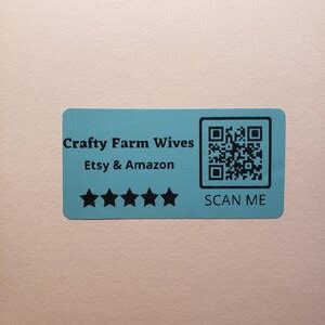 50 Custom QR Code Labels Packaging Business Stickers 5 Stars Personalized 2x1 Materials - Etsy