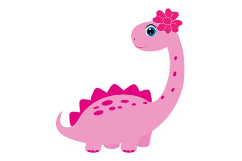 Cute Girl Dinosaur Svg, Cute Dinosaur Sv Graphic by Lillyrosy · Creative Fabrica