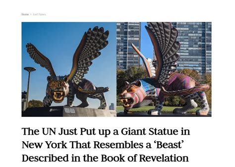 UN puts up a statue that looks like a beast described in Revelations ...