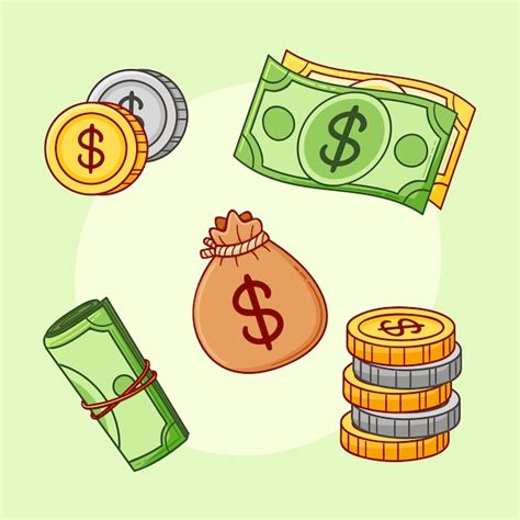 Ilustración de dibujo de dinero dibujado a mano | Vector Gratis