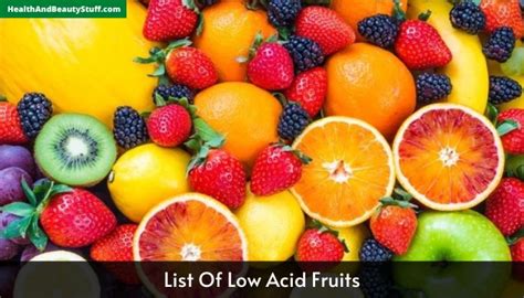 List Of Low Acid Fruits