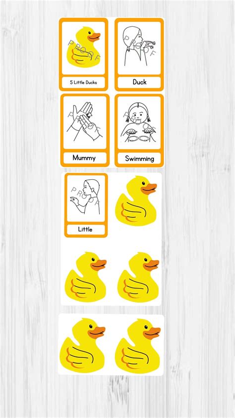 Set of 3 Printable Nursery Rhyme Makaton Sign Flash Cards and Song Props Babies, Toddlers and ...