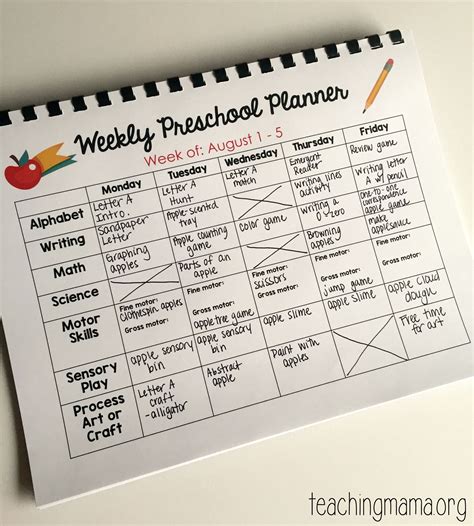 Printable preschool planner on sale now – Artofit