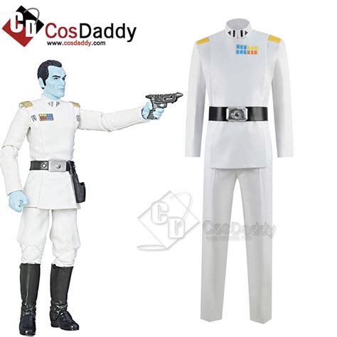 Star Wars Rebels Grand Admiral Thrawn Cosplay Costume Soldier Uniform Halloween Carnival Suit