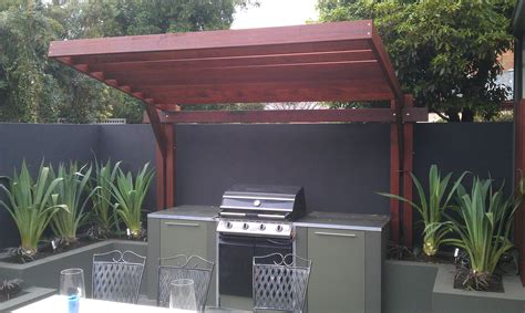 Cantilevered Pergola - this, but with a fabric top for back patio | Outdoor pergola, Outdoor bbq ...