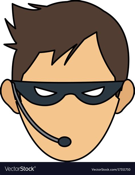 Male hacker avatar icon image Royalty Free Vector Image