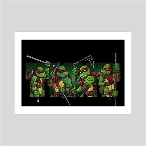 Teenage Mutant Ninja Turtles, Original Design, an art print by Jacob ...