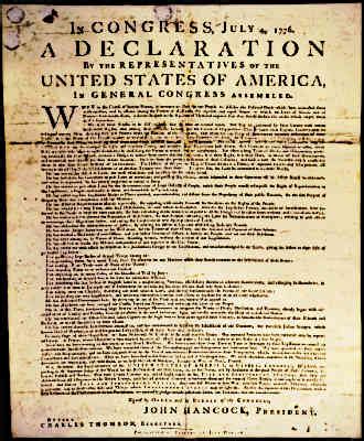 American Declaration of Independence 1776