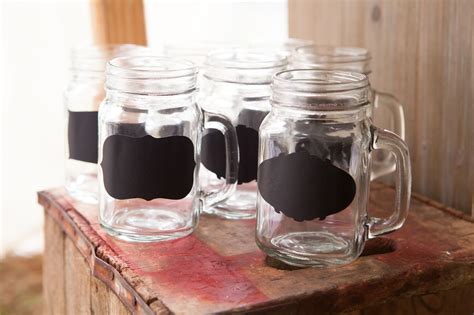 Mason Jars with Chalkboard Label