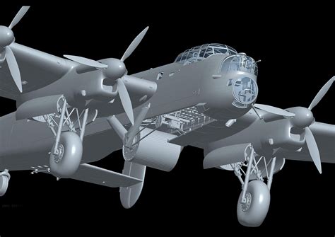 1:32 scale WWII Avro Lancaster B Mk.III Dambuster full detail model kit by Hong Kong Models with ...