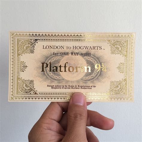 Hogwarts express ticket printable replica inspired from the | Etsy