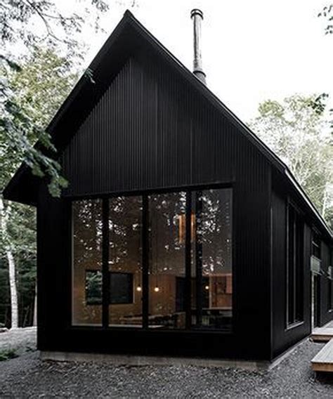 34 Attractive Black House Exterior Design Ideas To Try Asap in 2020 ...