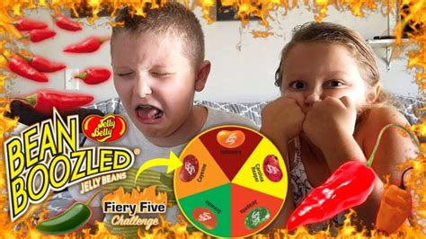 BEAN BOOZLED FIERY FIVE CHALLENGE! Hot & Spicy Jelly Beans?! - YouTube in 2022 | Bean boozled ...