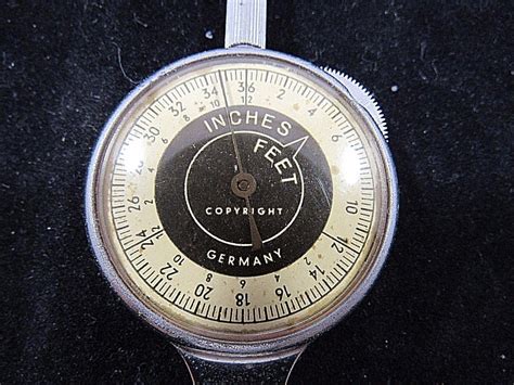 Vintage Opisometer Map Measure Tool GERMANY Inch to Foot Inches to Feet Drafting | #1864137741