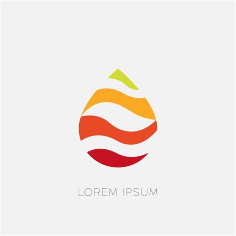 Premium Vector | Colorful oil drop abstract vector logo design template ...