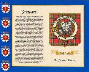 SCOTTISH TARTAN & YOUR SURNAME HISTORY PRINT 10" x 8" & FREE GIFT New designs | eBay