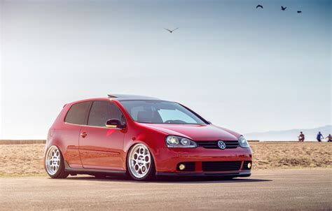 Wallpaper volkswagen, red, golf, gti, MK5 images for desktop, section ...