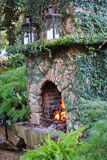 Great Outdoor Fireplace | Rustic outdoor fireplaces, Outdoor fireplace ...