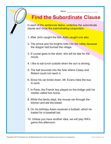 Subordinate Clause - 6+ Examples, Format, How to Write, Pdf