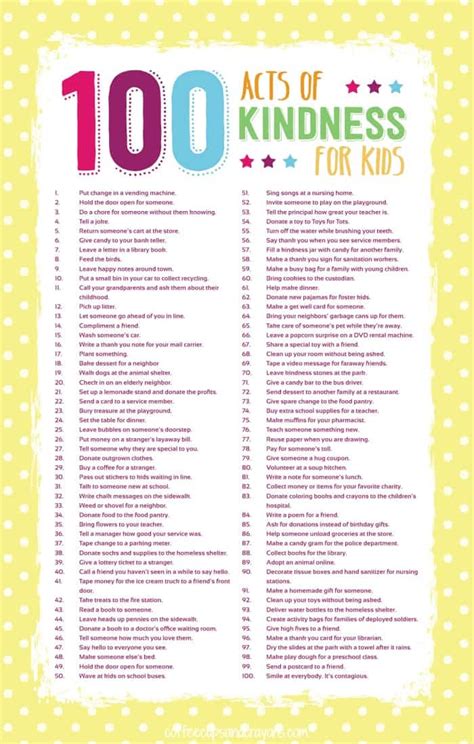 Acts Of Kindness Ideas For Kids