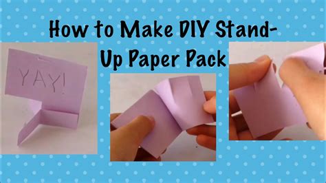 How to Make DIY Stand Up Paper Pack - YouTube