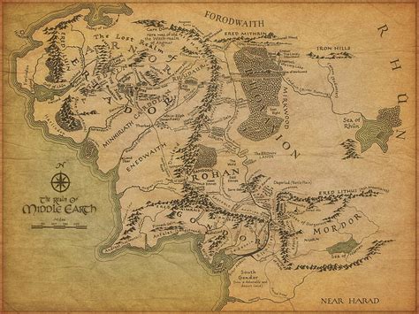 Online crop | HD wallpaper: Middle-earth, map, The Lord of the Rings | Wallpaper Flare